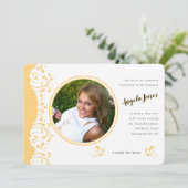 Tawny Photo Afstuderen Aankondiging/Uitnodiging Kaart (Staand voorkant)