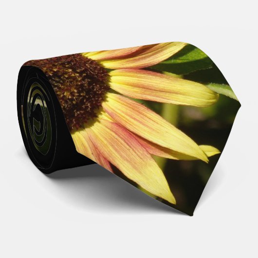 Tawny Pink Sunflower Stropdas (Opgerold)