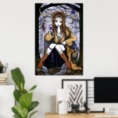 "Tawny" Therianthrope Natuur Spirit Fae Poster (Thuiskantoor)