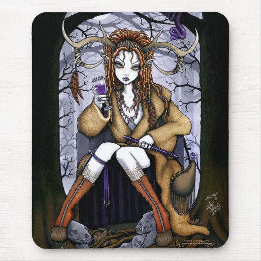 Tawny Therianthrope Natuur Spirit Fairy Mousepad Muismat (Voorkant)