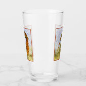 Tawny Uil in Flight Point Glass Glas (Links)