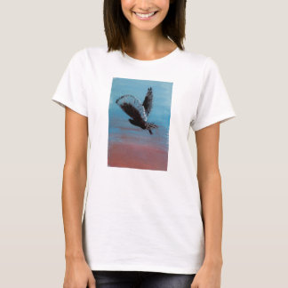 Tawny Uil Zonsopgang Vogelschilderij T-shirt