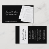 Tax Accountant Script Black/White Form 1040 Visitekaartje (Voorkant / Achterkant)
