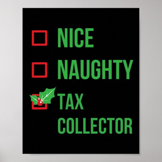 Tax Collector Funny Pajama kerstcadeau Poster (Voorkant)