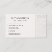 Tax Consultant Professional Visitekaartje (Voorkant)