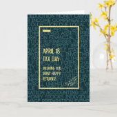 Tax Day 18 april Eenvoudige moderne woorden Wenska Kaart (Gele Bloem)