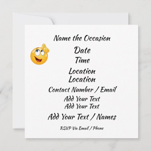 Tax Day Party Uitnodiging (Achterkant)