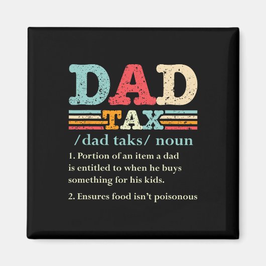 Tax Funny Dad Belasting Definitie Vaderdag 1 Magneet (Voorkant)