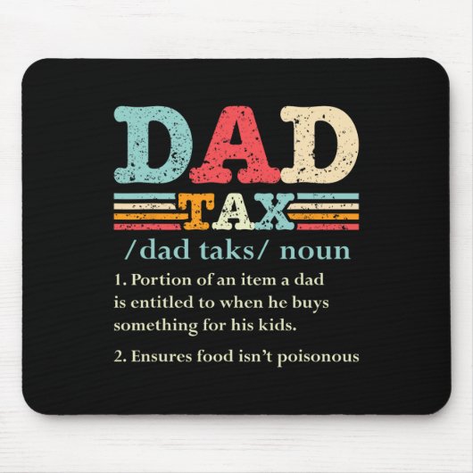 Tax Funny Dad Belasting Definitie Vaderdag 1 Muismat (Voorkant)