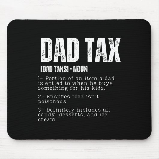 Tax Funny Dad Belastingdefinitie Vaderdag 2 Muismat (Voorkant)
