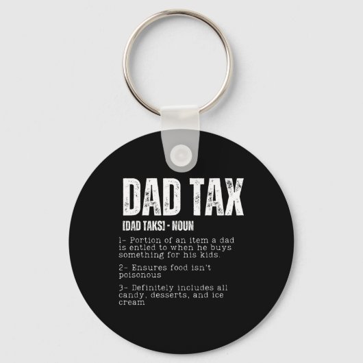 Tax Funny Dad Belastingdefinitie Vaderdag 2 Sleutelhanger (Voorkant)