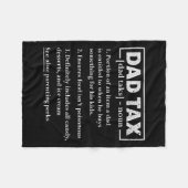 Tax Funny Dad Belastingdefinitie Vaderdag Fleece Deken (Voorkant (Horizontaal))