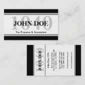 Tax Prep Stripes 1040 White Visitekaartje (Voorkant / Achterkant)