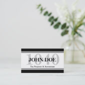 Tax Prep Stripes 1040 White Visitekaartje (Staand voorkant)