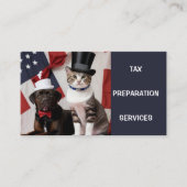 Tax Preparation Services Trotse Amerikaanse honden Visitekaartje (Voorkant)