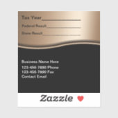 Tax Preparer Accountant Custom-Cut Vinyl Sticker (Vel)