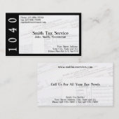 Tax Preparer Accountant Visitekaartje (Voorkant / Achterkant)