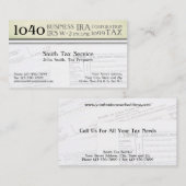 Tax Preparer Accountant Visitekaartje (Voorkant / Achterkant)