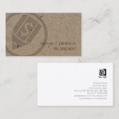 Tax Preparer Bold Icon Natural Paper Texture Visitekaartje (Voorkant / Achterkant)