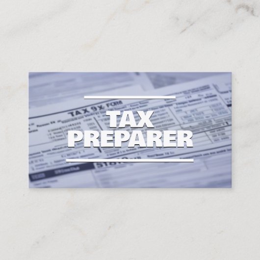 Tax Preparer Custom QR Visitekaartje (Voorkant)