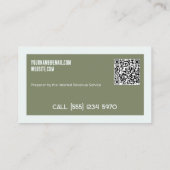 Tax Preparer Custom QR Visitekaartje (Achterkant)