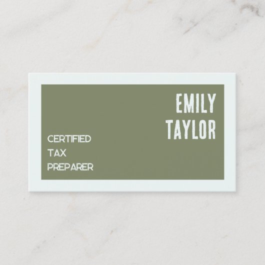Tax Preparer Custom QR Visitekaartje (Voorkant)