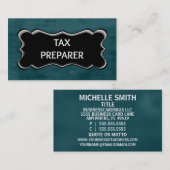 Tax Preparer Elegant Naam Bord Visitekaartje (Voorkant / Achterkant)