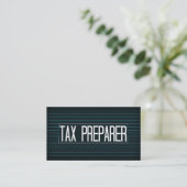 Tax Preparer Elegant Stripe Visitekaartje (Staand voorkant)