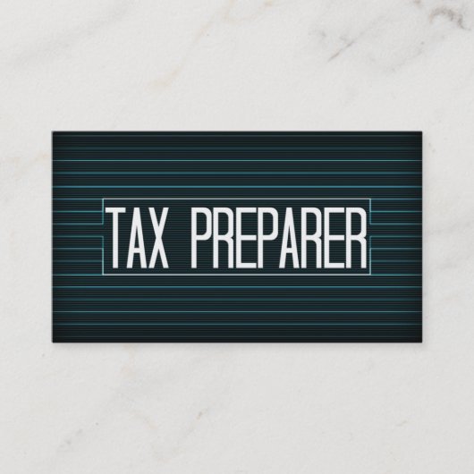 Tax Preparer Elegant Stripe Visitekaartje (Voorkant)