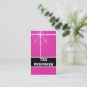 Tax Preparer Fabulous Pink Visitekaartje (Staand voorkant)