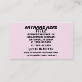 Tax Preparer Fabulous Pink Visitekaartje (Achterkant)