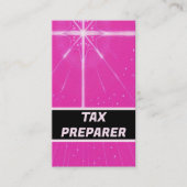 Tax Preparer Fabulous Pink Visitekaartje (Voorkant)