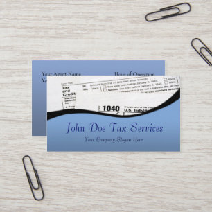 Tax Preparer Federal Tax Form Visitekaartje