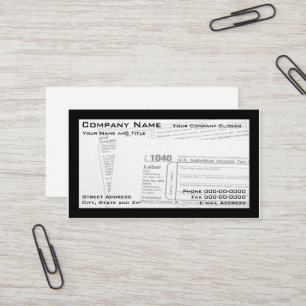 Tax Preparer Federal Tax Form Visitekaartje