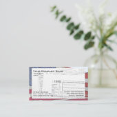 Tax Preparer Federal Tax Form Visitekaartje (Staand voorkant)