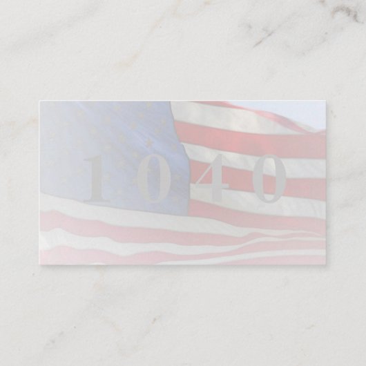 Tax Preparer Federal Tax Form Visitekaartje (Achterkant)