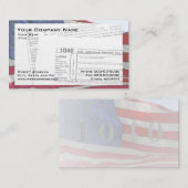 Tax Preparer Federal Tax Form Visitekaartje (Voorkant / Achterkant)