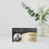 Tax Preparer Financieel Adviseur Zwart & Goud Foto Visitekaartje (Staand voorkant)