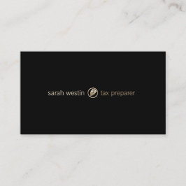 Tax Preparer Gold Dollar Pen Icon Visitekaartje