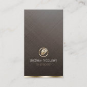 Tax Preparer Gouden Dollar Pen Icon Geborsteld Met Visitekaartje (Voorkant)