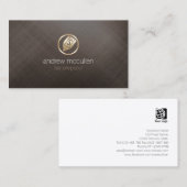 Tax Preparer Pen Dollar Icon Goud Geborsteld Metaa Visitekaartje (Voorkant / Achterkant)