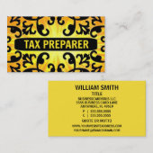 Tax Preparer Sunshine Damask Visitekaartje (Voorkant / Achterkant)