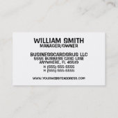 Tax Preparer Visitekaartje (Achterkant)