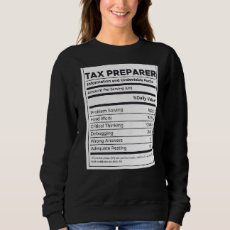 Tax Preparer Voedingsinformatie Trui