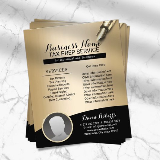 Tax Preparing Company Consulting Service Foto Flyer