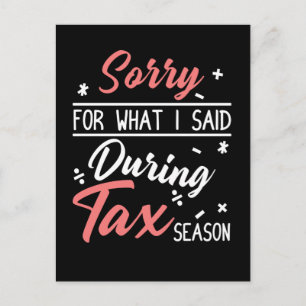 Tax Season Joke Accountant Coffee CPA Bookkeeper Briefkaart