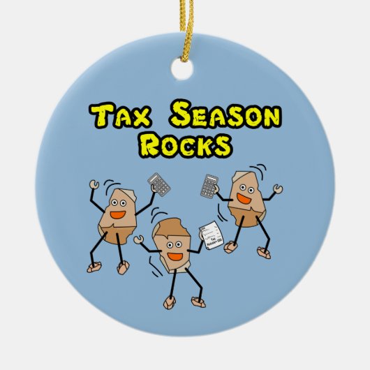 Tax Season Rocks Keramisch Ornament (Voorkant)