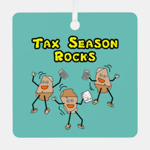 Tax Season Rocks Metalen Ornament