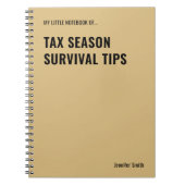 Tax Season Survival Tips voor CPA Notitieboek (Voorkant)