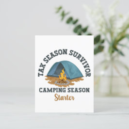 Tax Season Survivor, Camping Season Starter Briefkaart